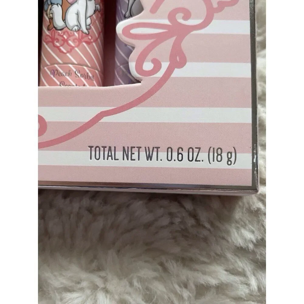 Set Of 6 Disney THE ARISTOCATS MARIE Lip Balms Scented Rose Lemon Peppermint NEW
